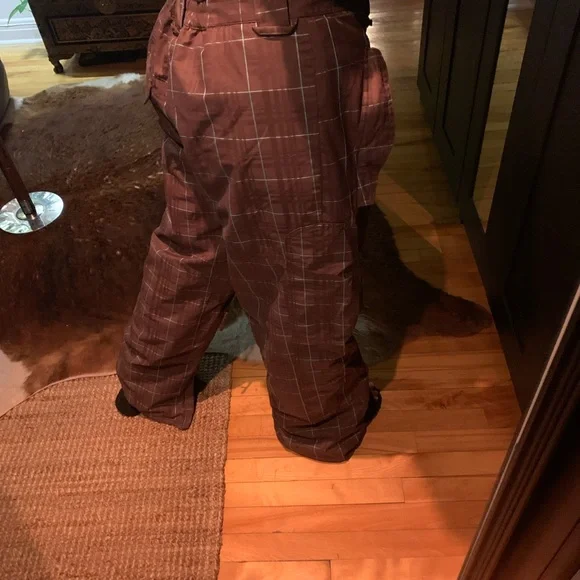 Stylish Men's Brown Large CORE POWDERROOM ski snow pants - Picture 2 of 6
